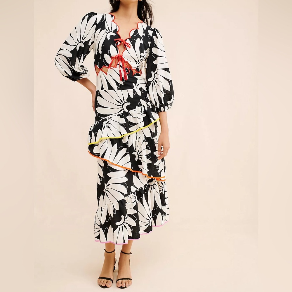 FARM Rio Cutout Tiered Maxi Dress